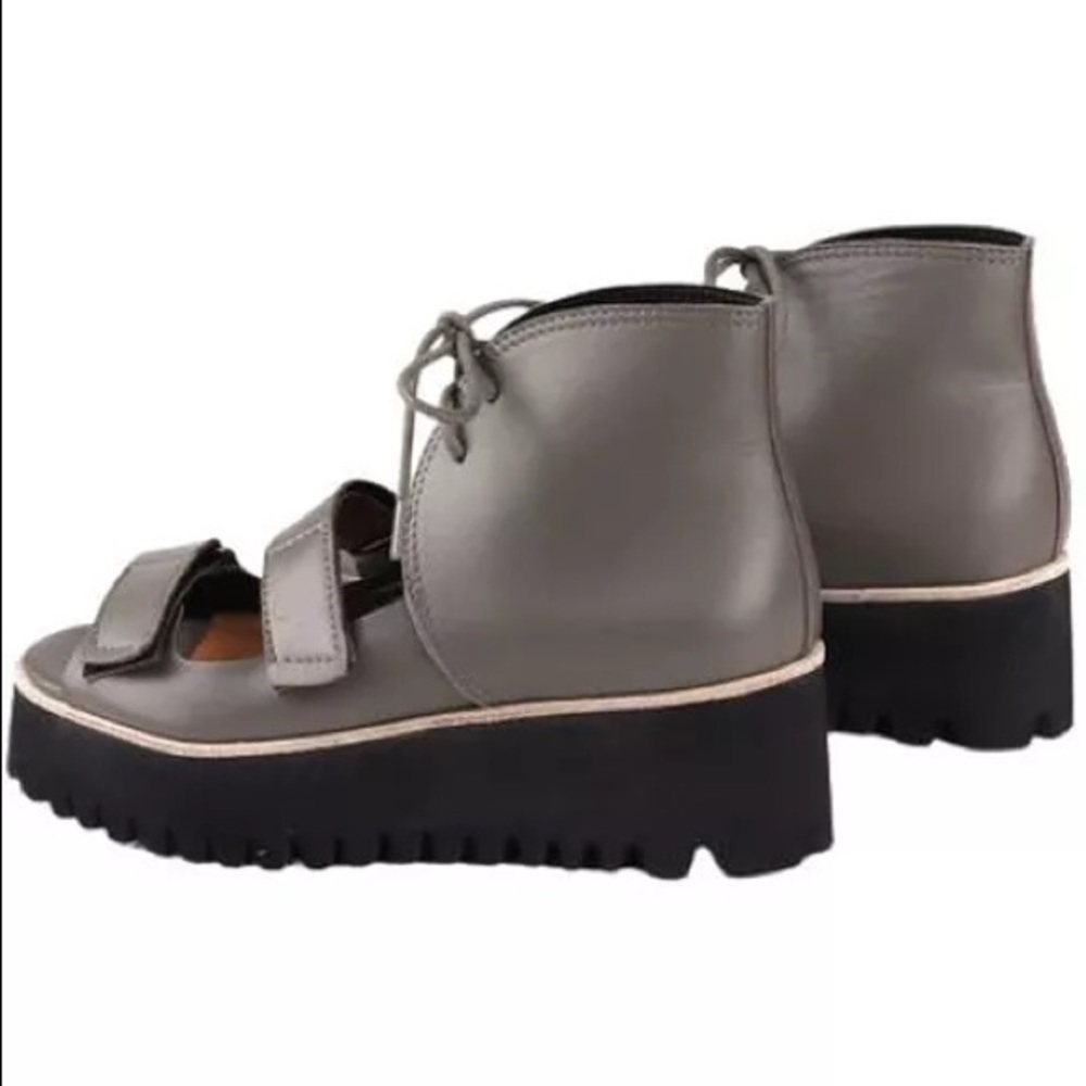 All Black Flatform multiband sandals - Picture 2 of 9